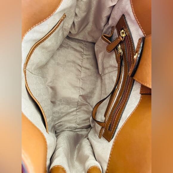 MICHAEL KORS Hamilton saddle saffiano leather shoulder bag satchel tote - Picture 9 of 9